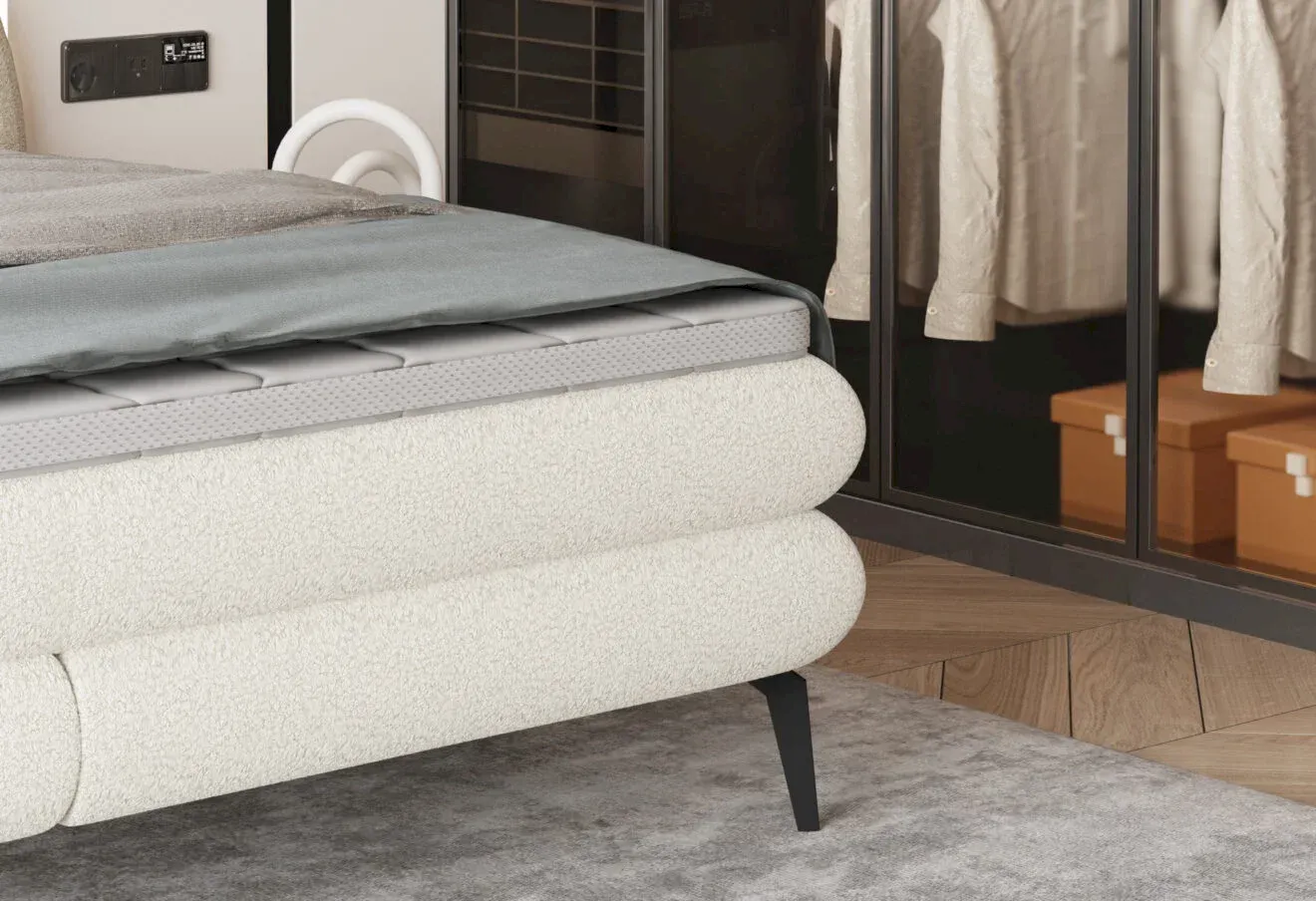 Łóżko Kontynentalne Ovo 140x200