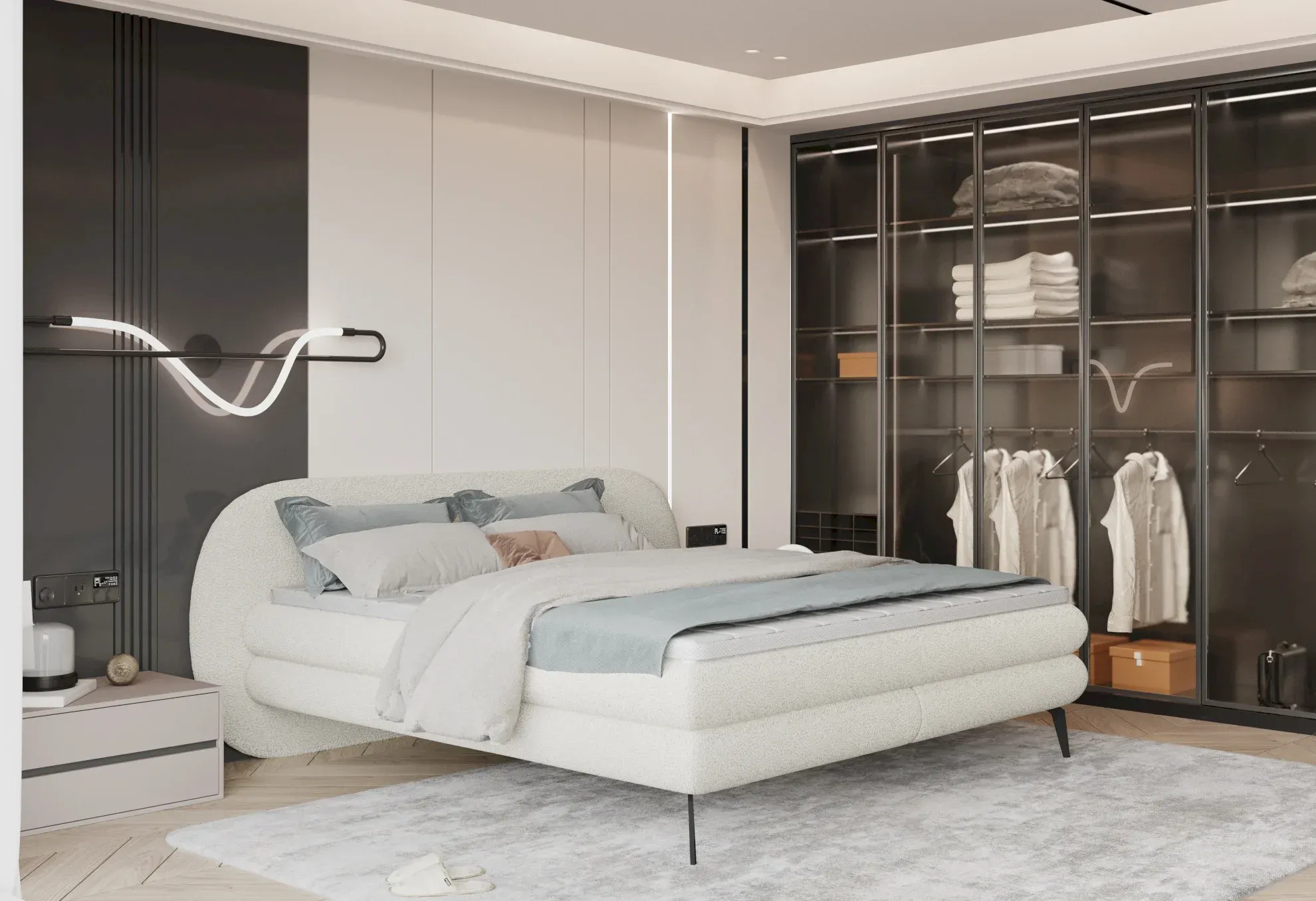 Łóżko Kontynentalne Ovo 140x200