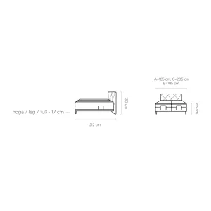 Łóżko Kontynentalne Noel 180x200
