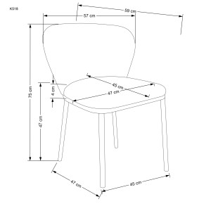 K518 krzesło, kremowy