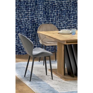 FABIANO stół rozkładany 135-175/75 cm dąb wotan/czarny