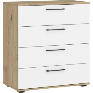 FLEX system szaf modułowych - KOMODA KM-1 dąb artisan/biały (1P=1SZT)