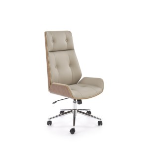 WEBSTER fotel gabinetowy orzechowy/beżowy