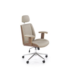 TIMBER fotel gabinetowy orzechowy/beżowy