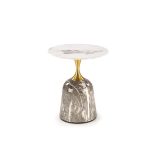 ROSA ława biały marmur / popielaty marmur / złoty