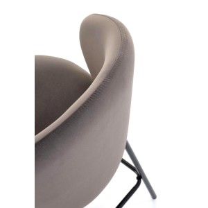 H121 hoker nogi - czarny, siedzisko - popielaty