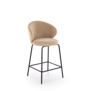 H121 hoker nogi - czarny, siedzisko - beżowy