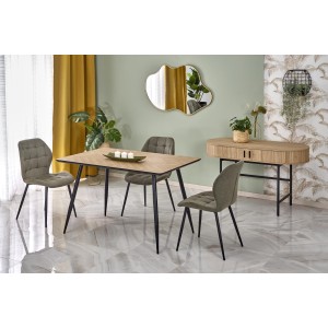 BERTO stół blat - naturalny, noga - czarny