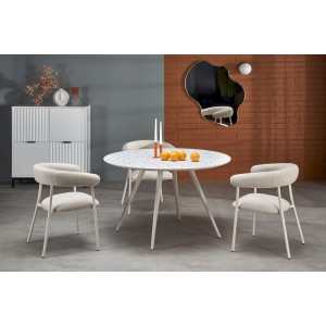 ARAMIS stół, blat - lastryko, nogi - biały