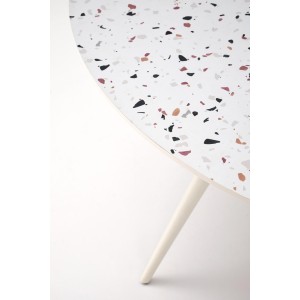 ARAMIS stół, blat - lastryko, nogi - biały