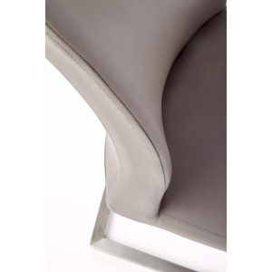 OPAL / metal szczotkowany / ekoskóra szara