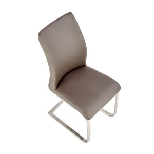 OPAL / metal szczotkowany / ekoskóra szara