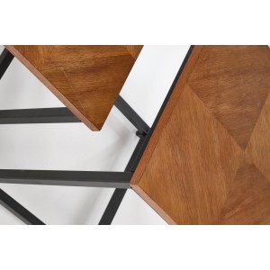 ELZA zestaw 2 ław, orzechowy / czarny