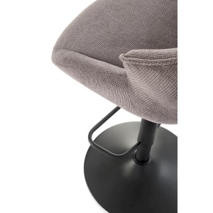 H122 hoker nogi - czarny, siedzisko - popielaty