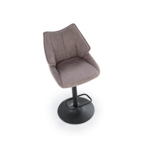 H122 hoker nogi - czarny, siedzisko - popielaty