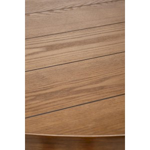 BARRY stół okrągły, blat - orzechowy, nogi - czarny