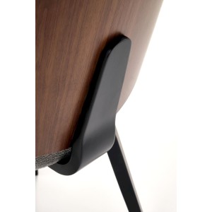 K563 krzesło orzechowy / popielaty / czarny