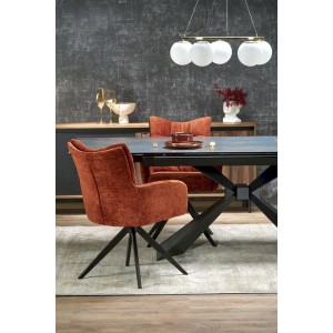 LUCIANO stół rozkładany, blat: niebieski marmur