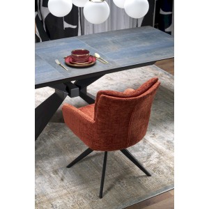 LUCIANO stół rozkładany, blat: niebieski marmur