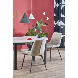 RINGO stół kolor blat kaszmir, nogi - czarny (102-142x102x76 cm)