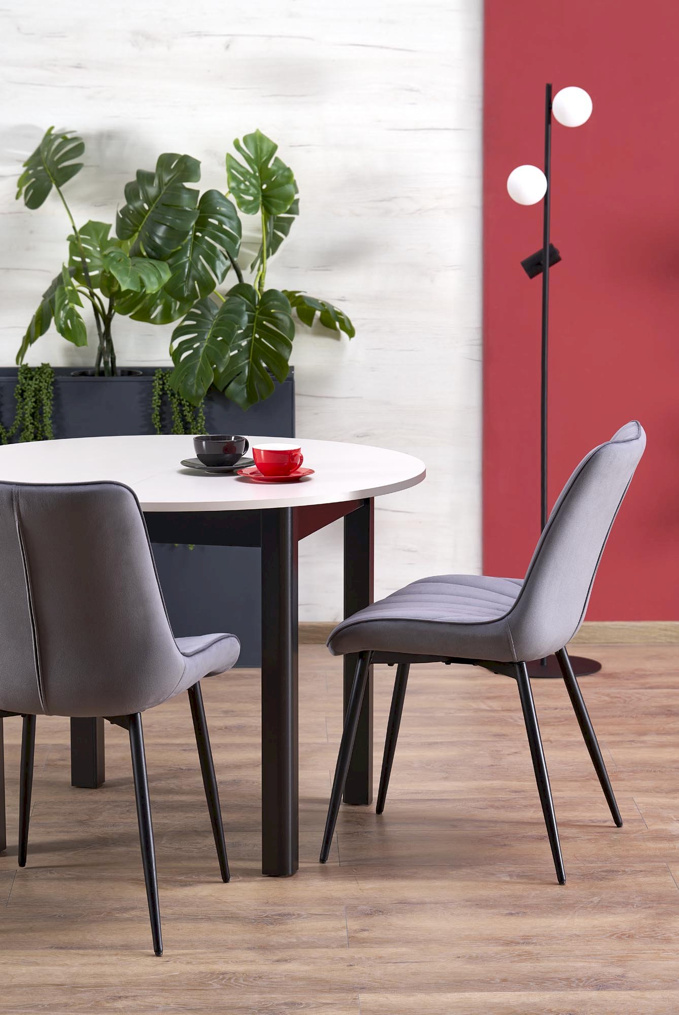 RINGO stół kolor blat kaszmir, nogi - czarny (102-142x102x76 cm)