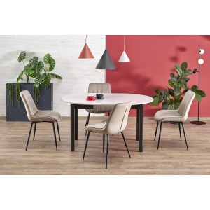 RINGO stół kolor blat kaszmir, nogi - czarny (102-142x102x76 cm)