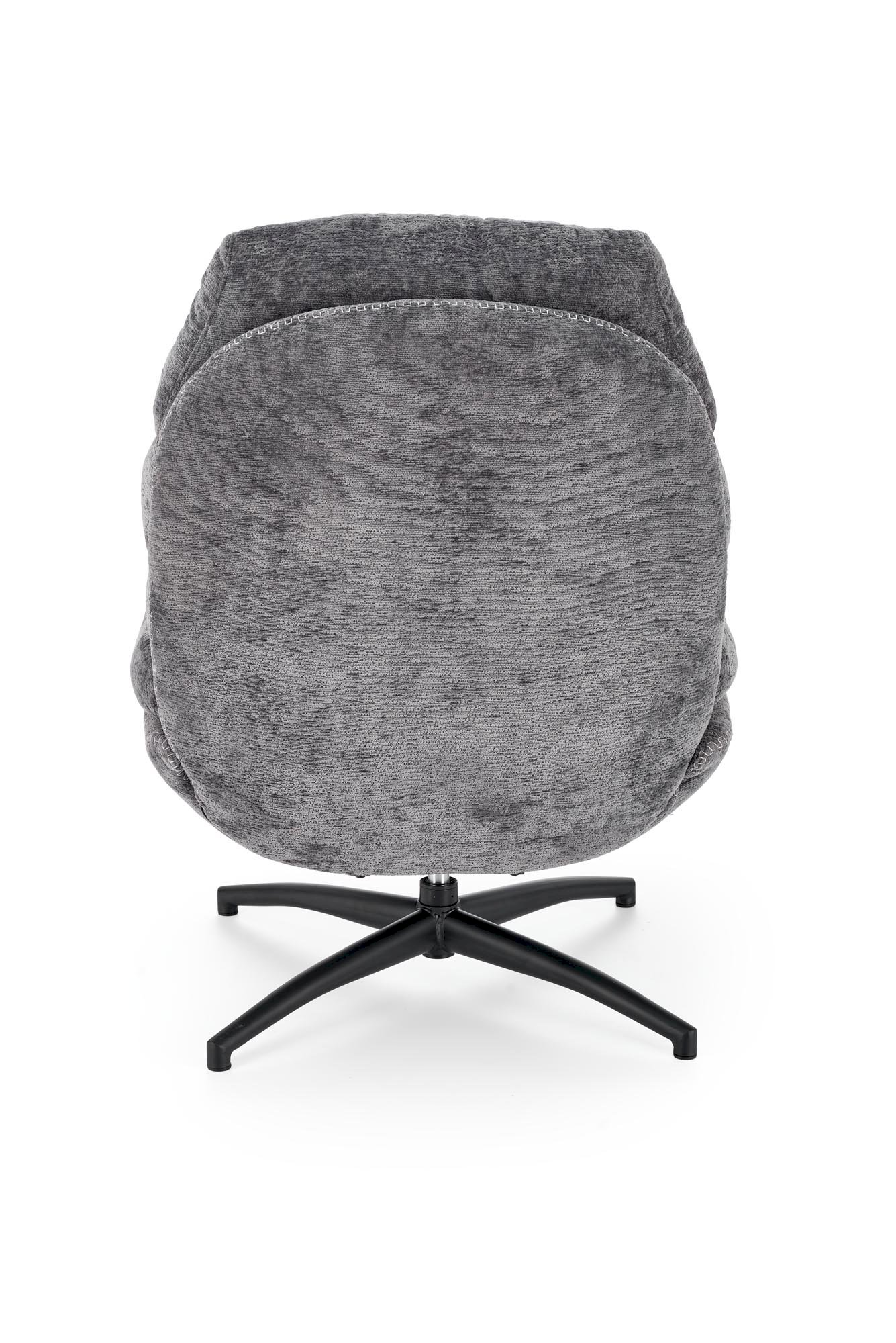 DARIO fotel wypoczynkowy z podnóżkiem oraz z funkcją kołyski, popielaty