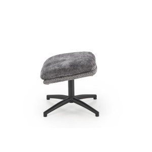 DARIO fotel wypoczynkowy z podnóżkiem oraz z funkcją kołyski, popielaty