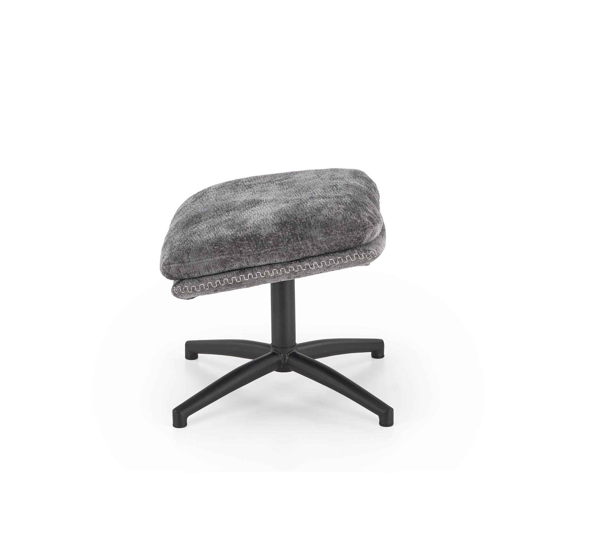 DARIO fotel wypoczynkowy z podnóżkiem oraz z funkcją kołyski, popielaty