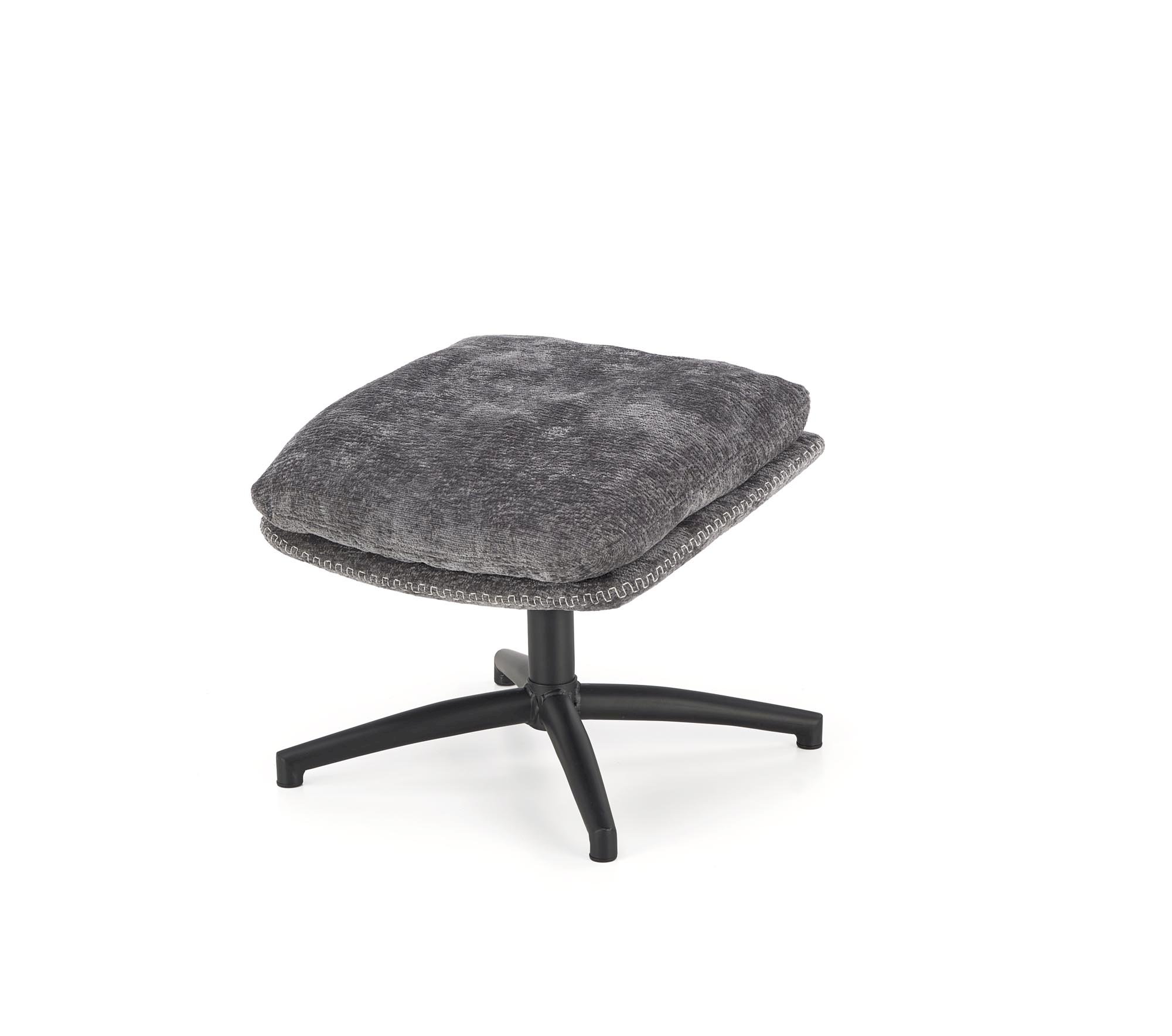 DARIO fotel wypoczynkowy z podnóżkiem oraz z funkcją kołyski, popielaty