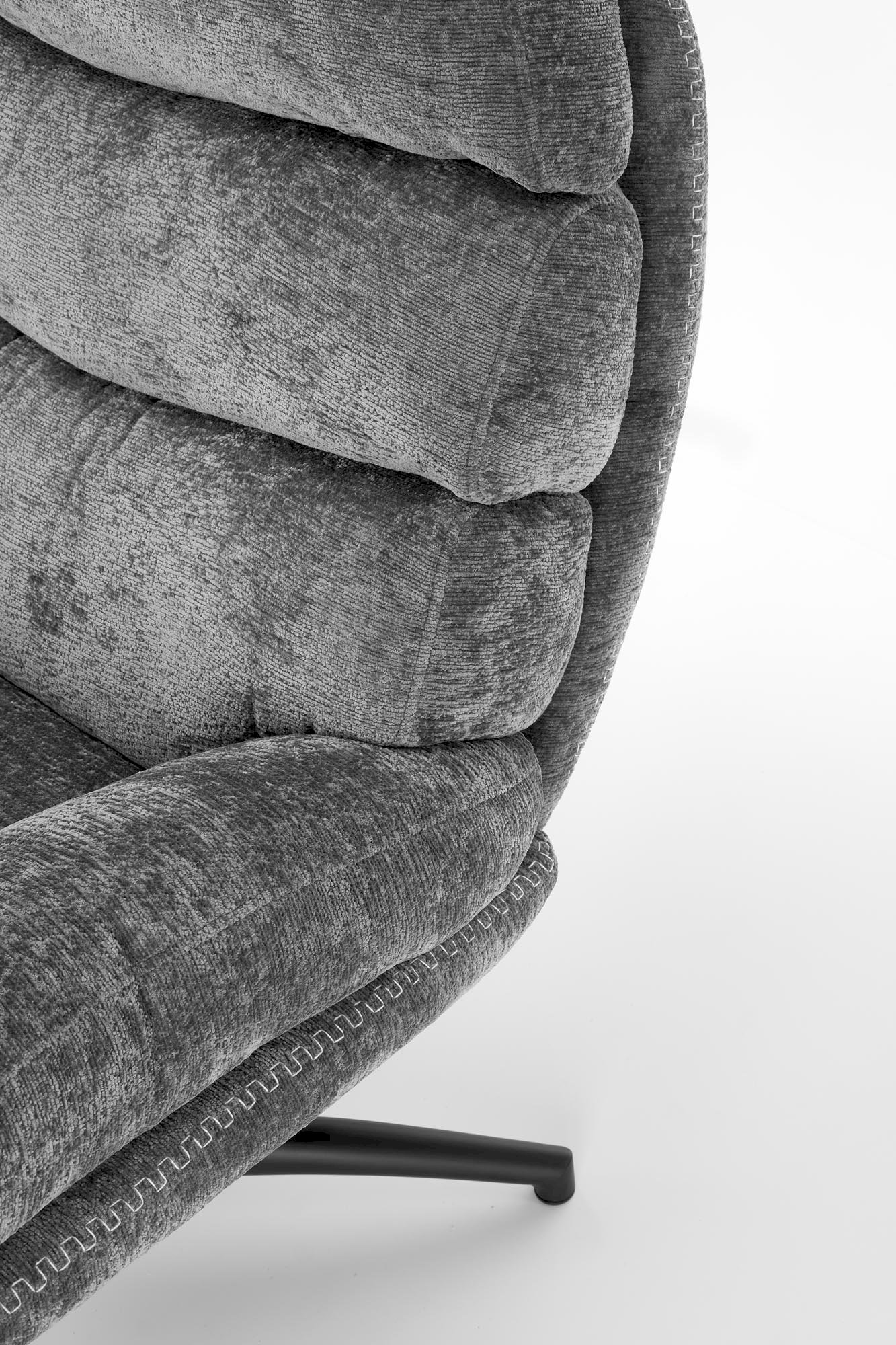 DARIO fotel wypoczynkowy z podnóżkiem oraz z funkcją kołyski, popielaty