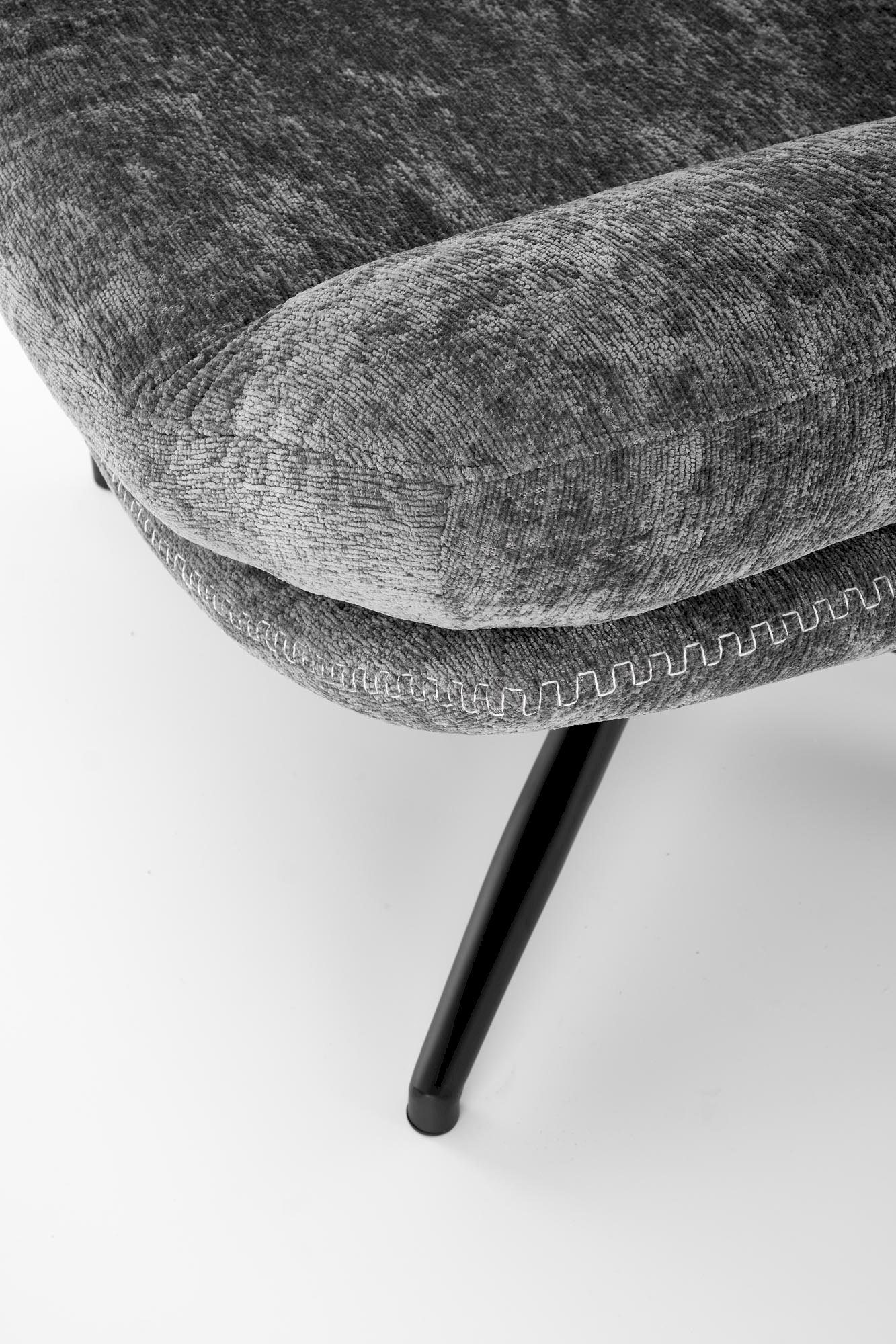 DARIO fotel wypoczynkowy z podnóżkiem oraz z funkcją kołyski, popielaty