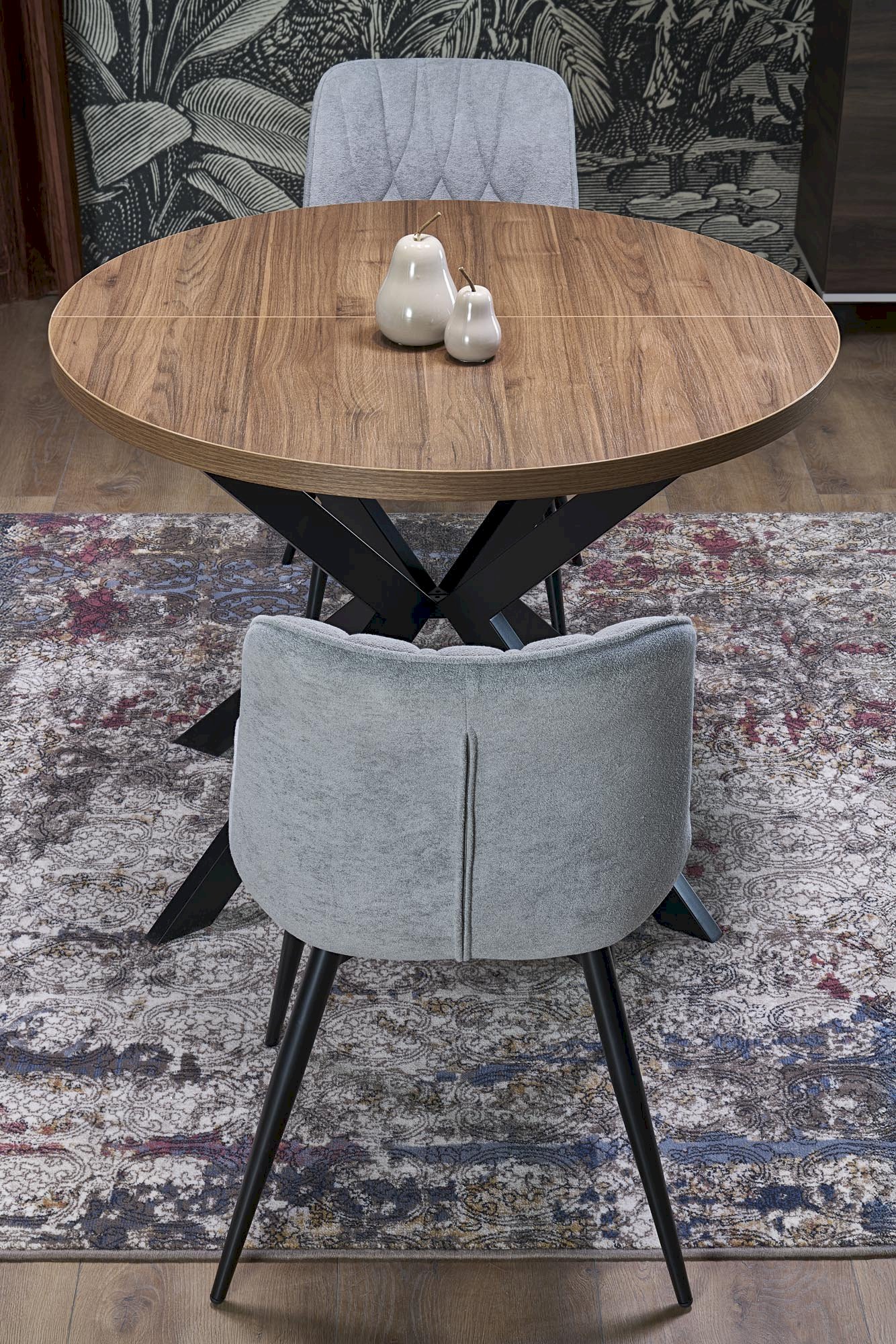 PERONI stół rozkładany orzech - czarny