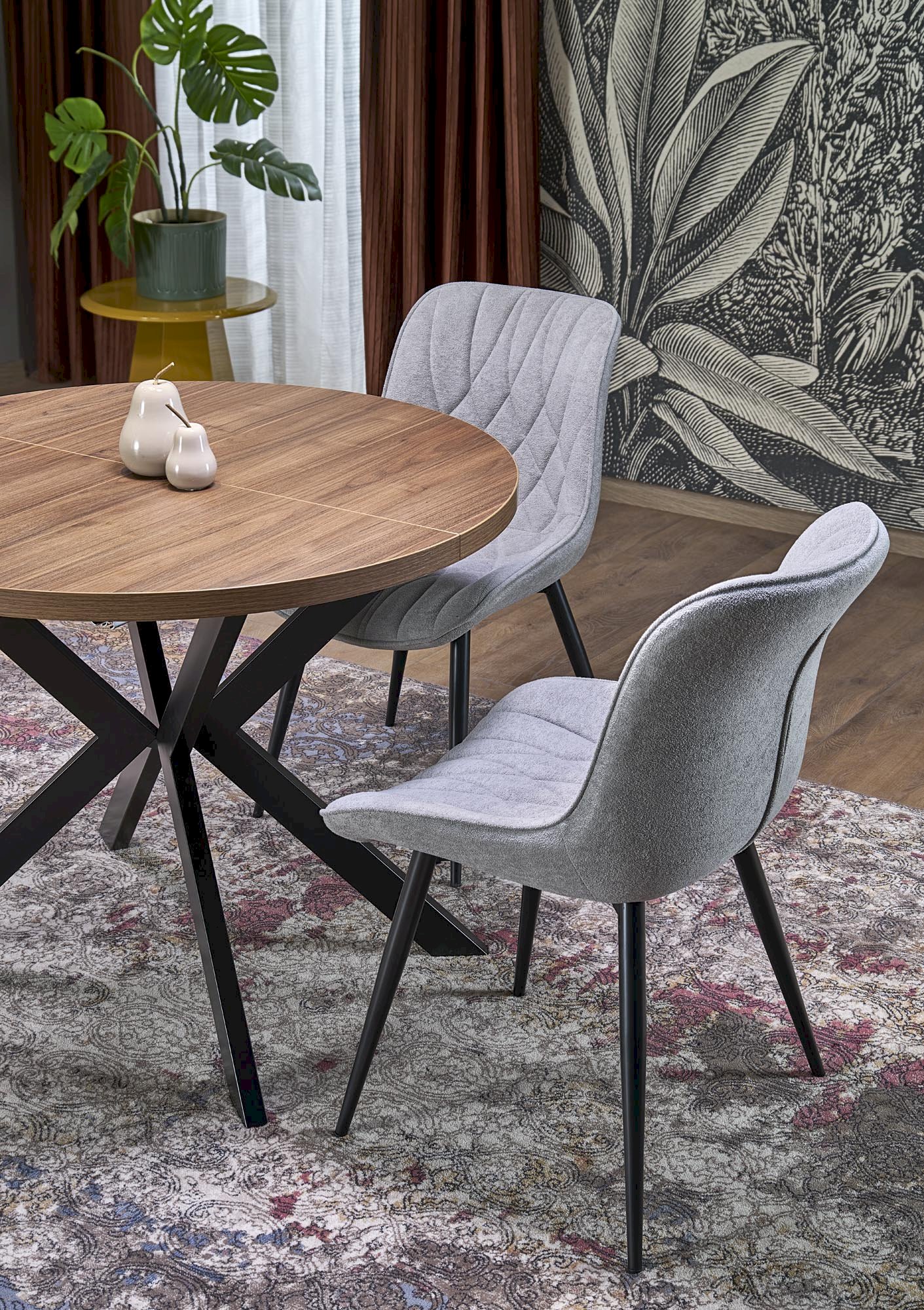 PERONI stół rozkładany orzech - czarny