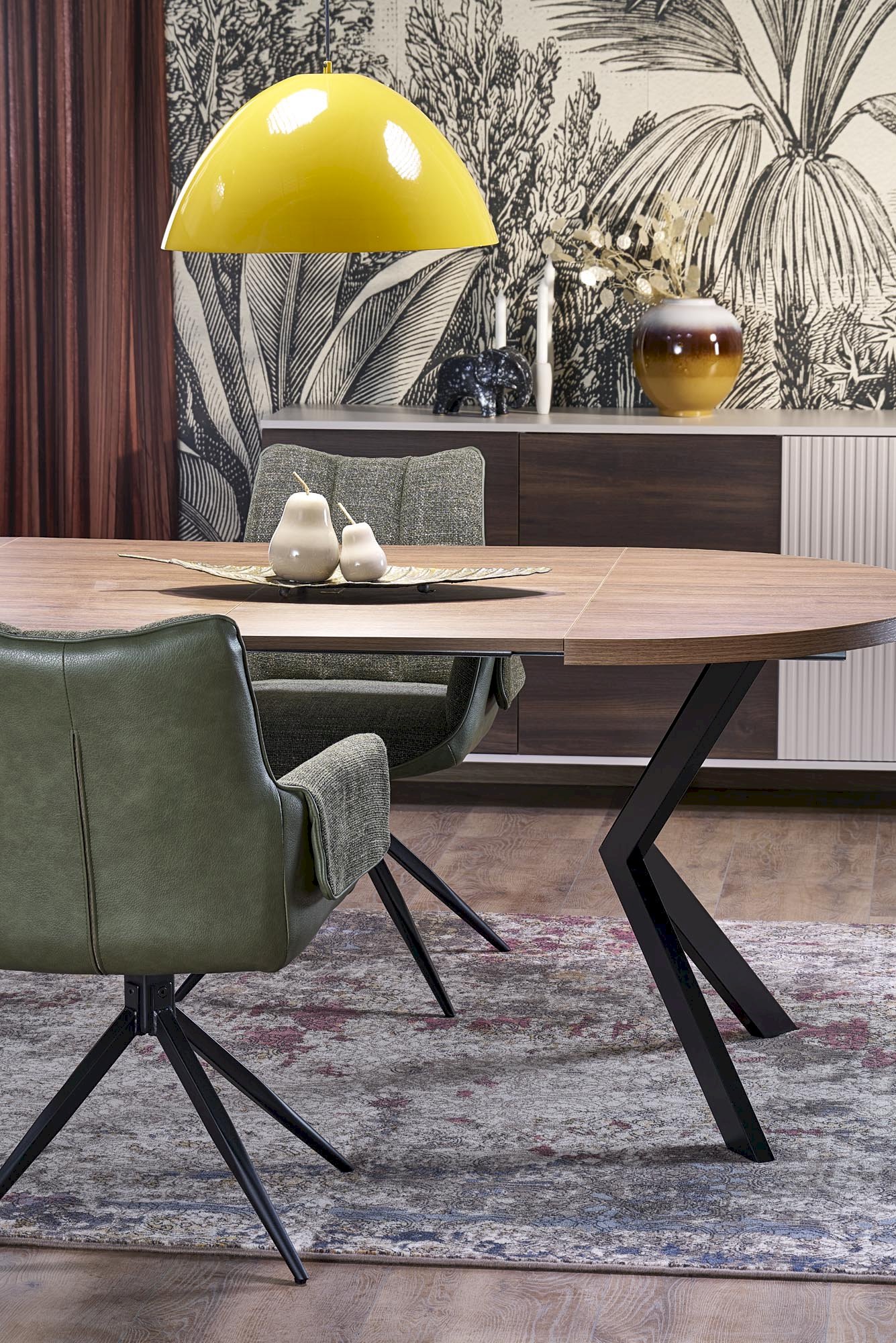 PERONI stół rozkładany orzech - czarny