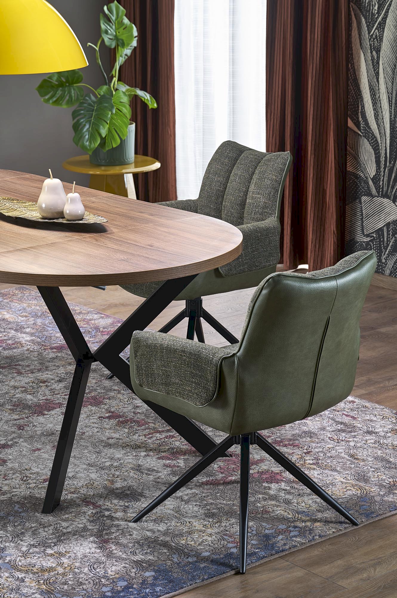 PERONI stół rozkładany orzech - czarny