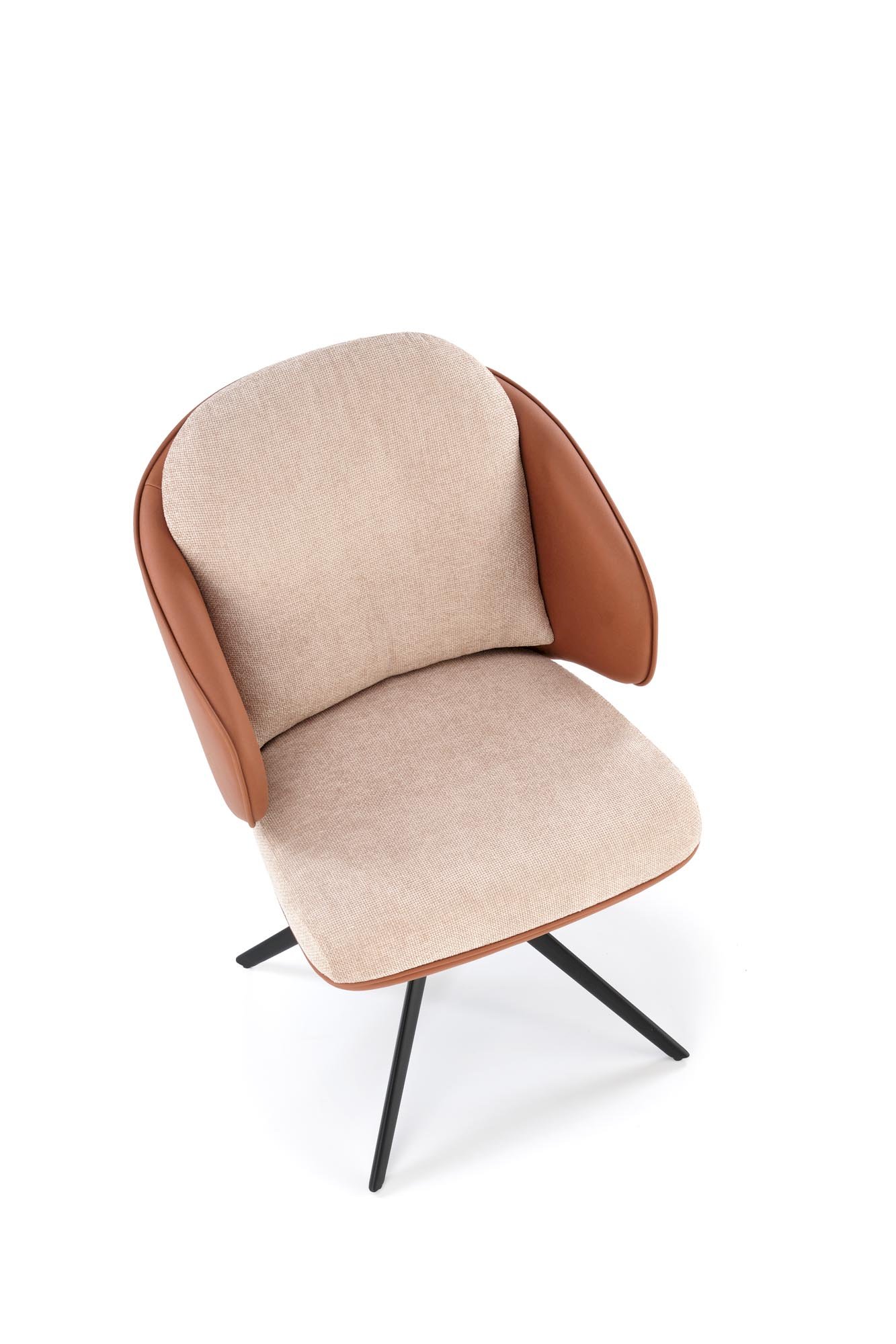 K554 krzesło brązowy / beżowy