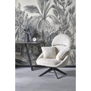 MERRY 2 fotel wypoczynkowy z funkcją obracania, kremowy