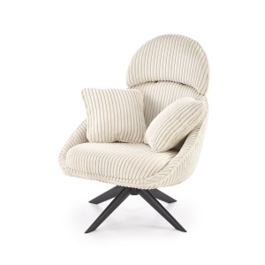 MERRY 2 fotel wypoczynkowy z funkcją obracania, kremowy