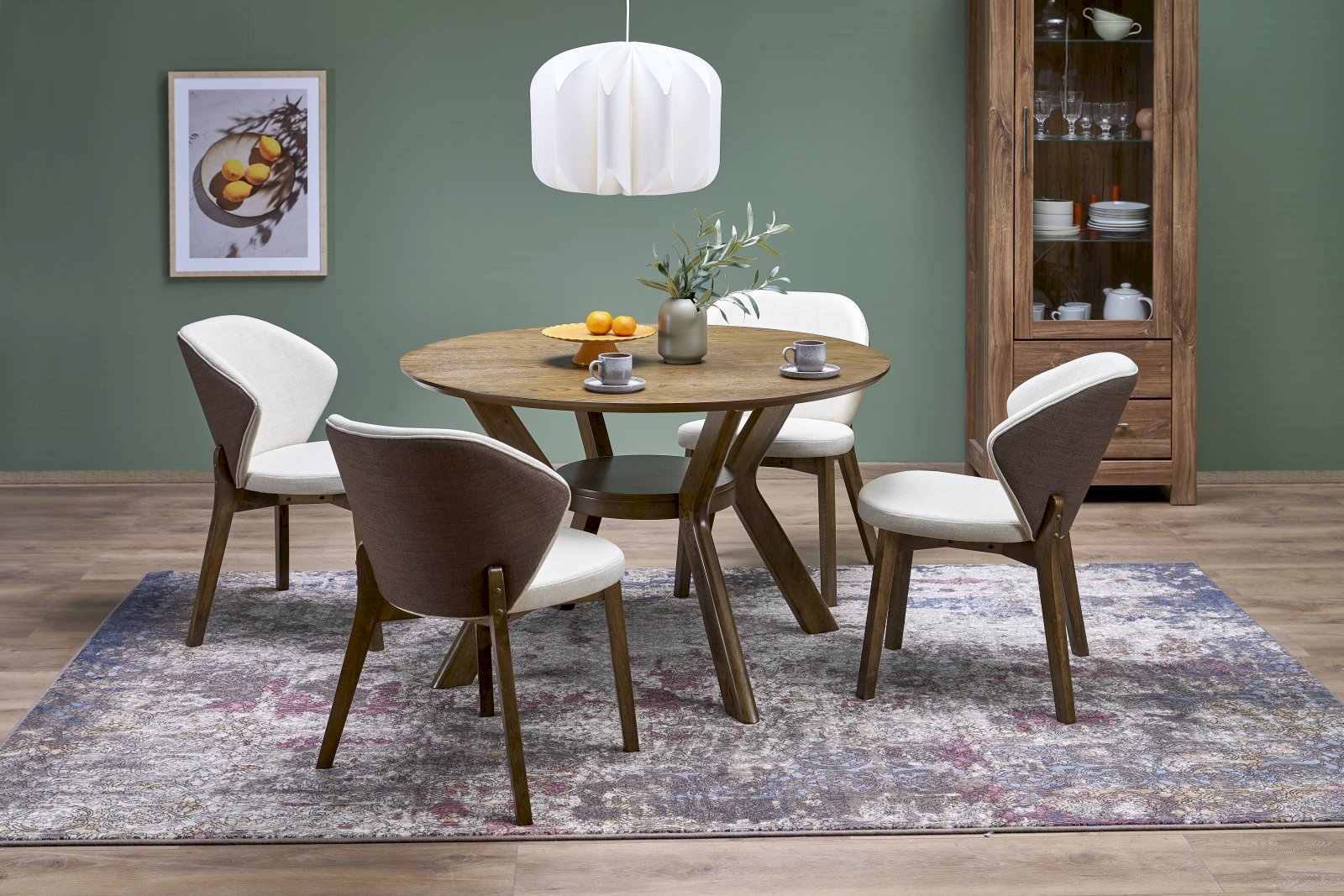 RUPERT stół okrągły, orzechowy