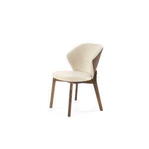 K583 krzesło, orzechowy / brązowy / beżowy