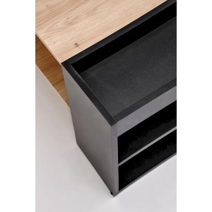 MURCIA ława, dąb artisan / czarny