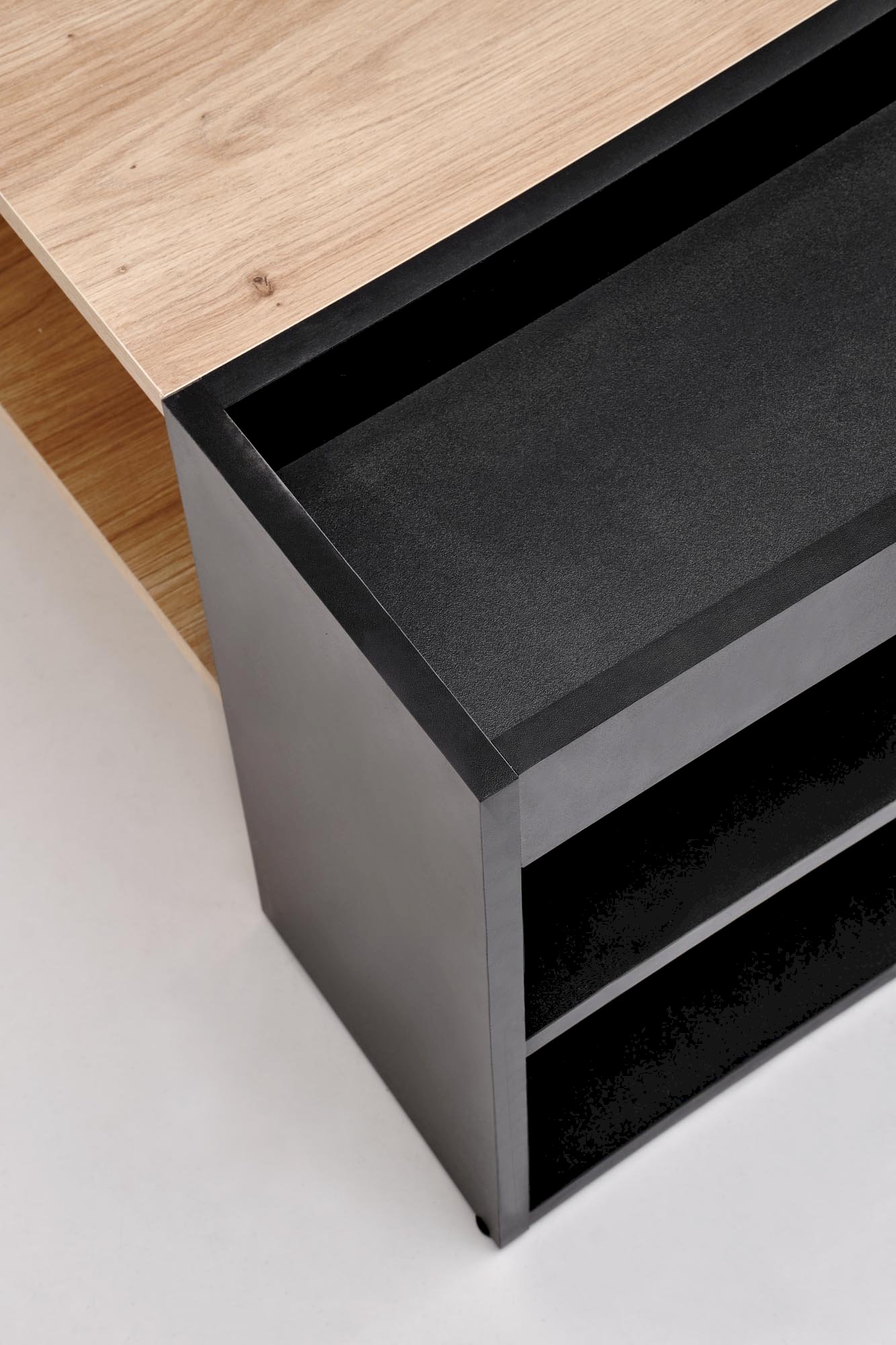 MURCIA ława, dąb artisan / czarny