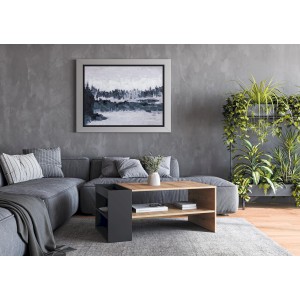 MURCIA ława, dąb artisan / czarny