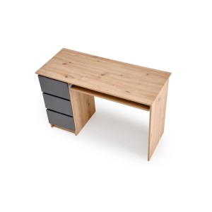 CINO biurko, dąb artisan / grafitowy