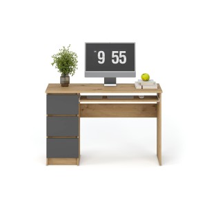 CINO biurko, dąb artisan / grafitowy
