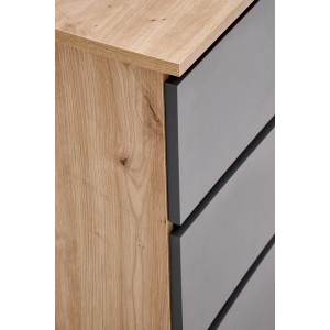 CINO biurko, dąb artisan / grafitowy