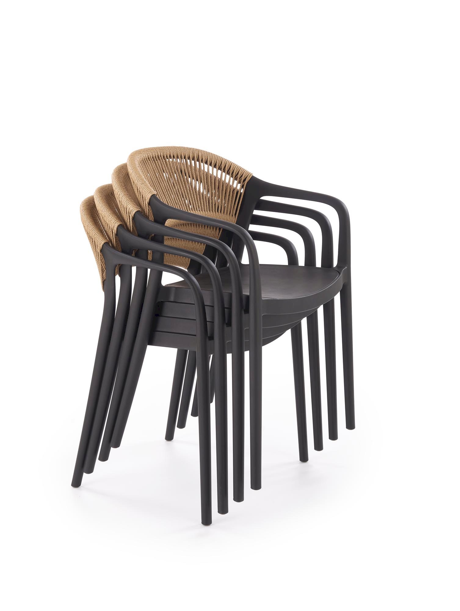 K582 krzesło czarny / naturalny