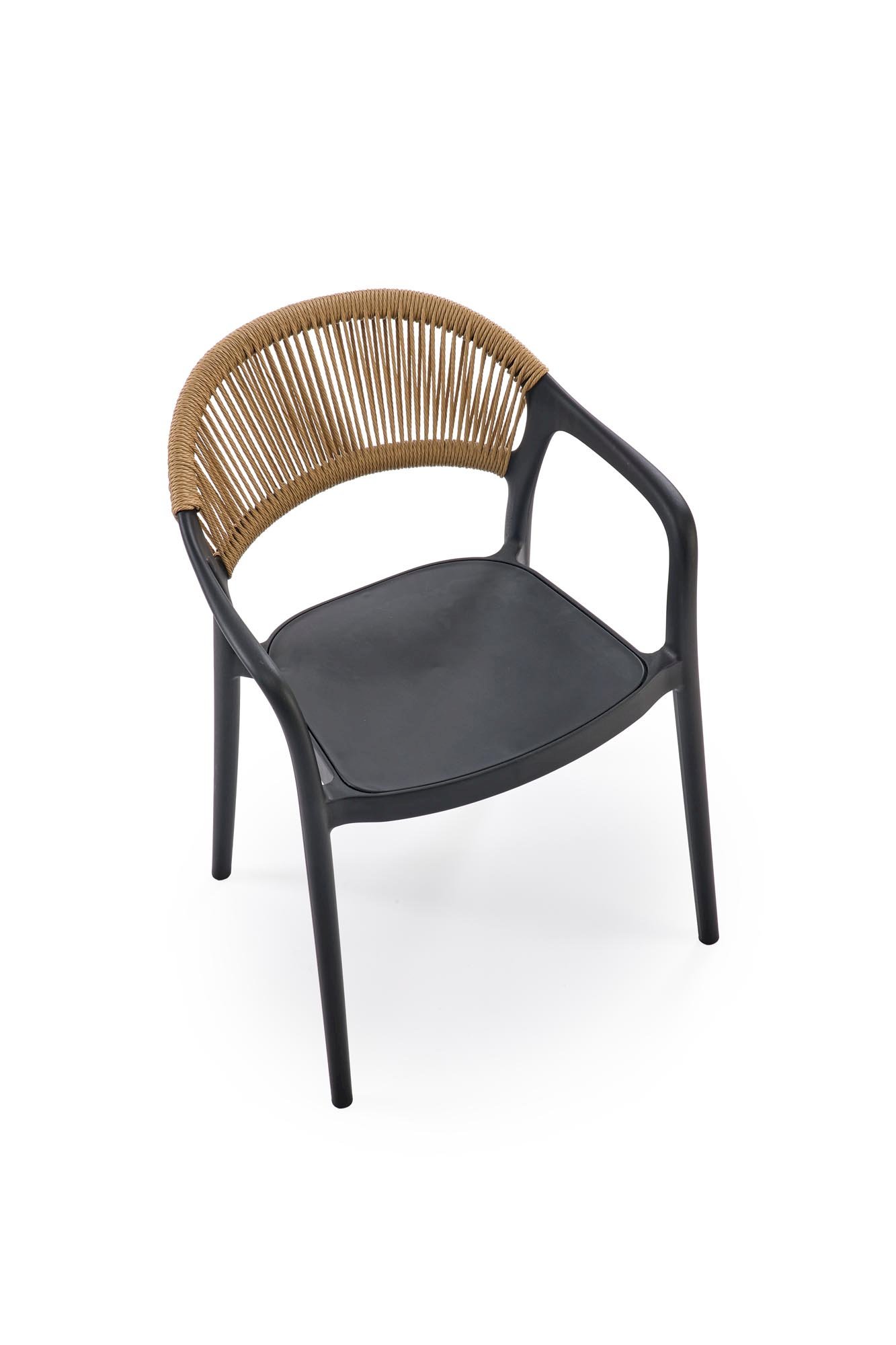 K582 krzesło czarny / naturalny