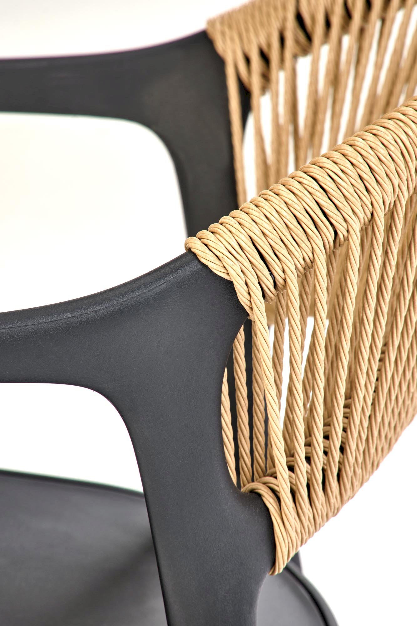 K582 krzesło czarny / naturalny